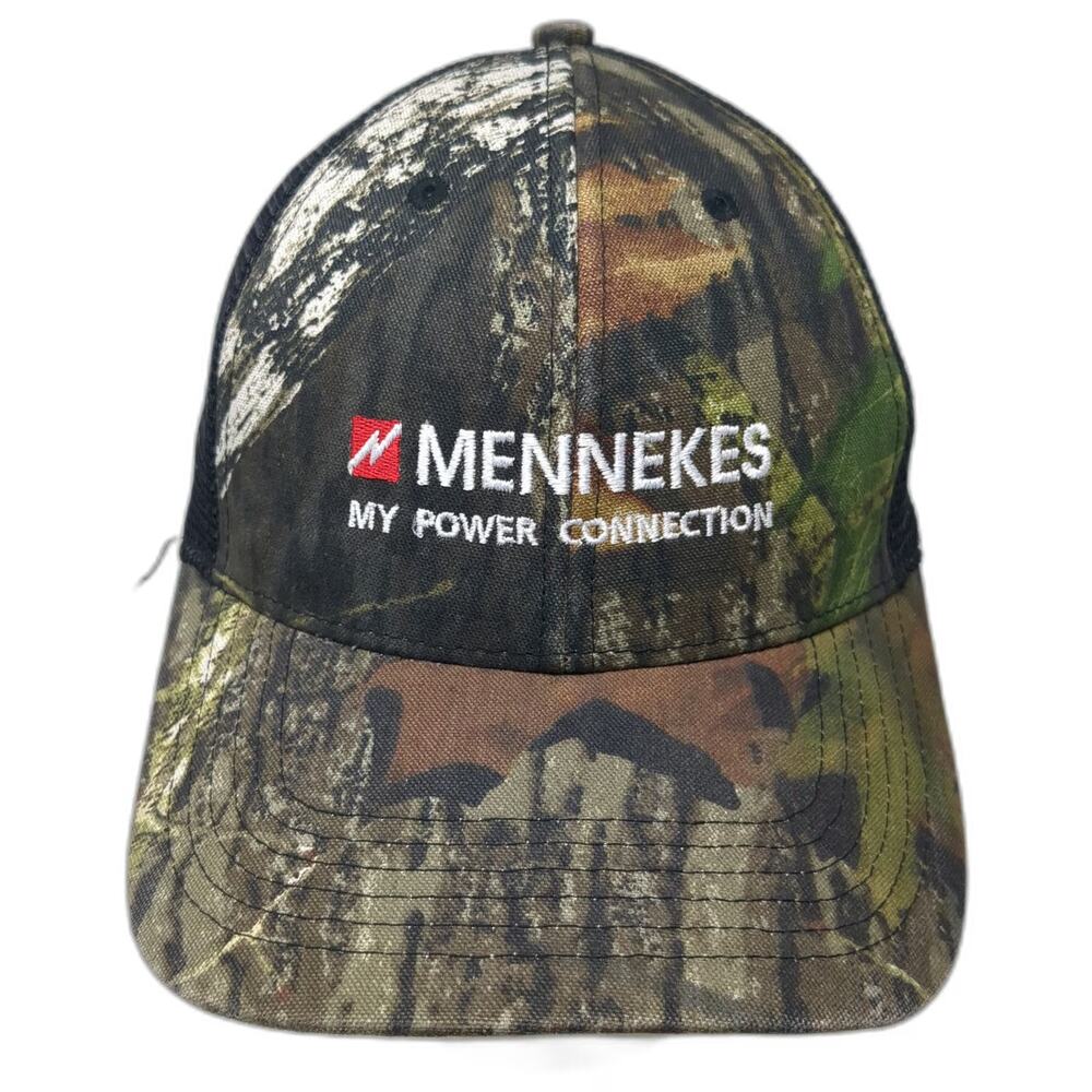 Cap America Trucker Hat Green OSFM Mennekes My Power Connection Camo Snapback